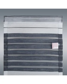 Flächengardine „Aiko“ 20cm breit grau gestreift für Caravan Wohnwagenvorhang Ansicht Rückseite