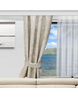 Wohnmobil-Vorhang LUCA beige mit Wohnwagengardine Mailin