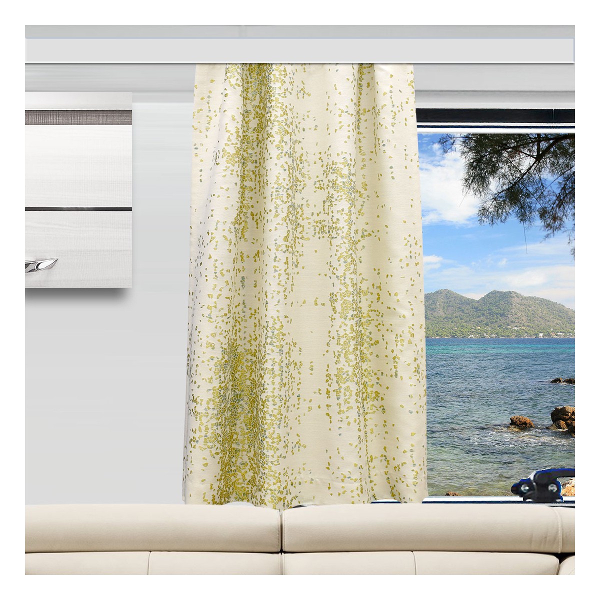 Wohnmobil-Vorhang LUCA grün