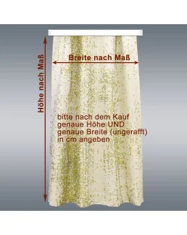 Wohnmobil-Vorhang LUCA grün mit Maßen