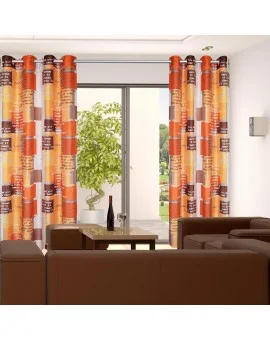 Ösenschal "Coventry" Vorhang Dekoschal 8 Ösen | terra | Höhe kürzbar nach Wunsch