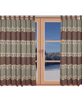 Hochwertiger Schlaufen-Dekoschal Alpin Hirsch rost am Fenster Winter