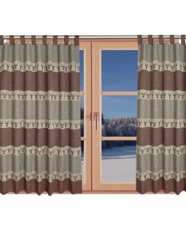 Hochwertiger Schlaufen-Dekoschal Alpin Hirsch rost am Fenster Winter