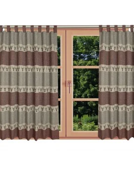 Hochwertiger Schlaufen-Dekoschal Alpin Hirsch rost am Fenster Sommer