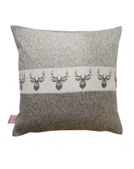 Hochwertige Kissenhülle Alpin Hirsch braun 40x40 cm mit Füllung