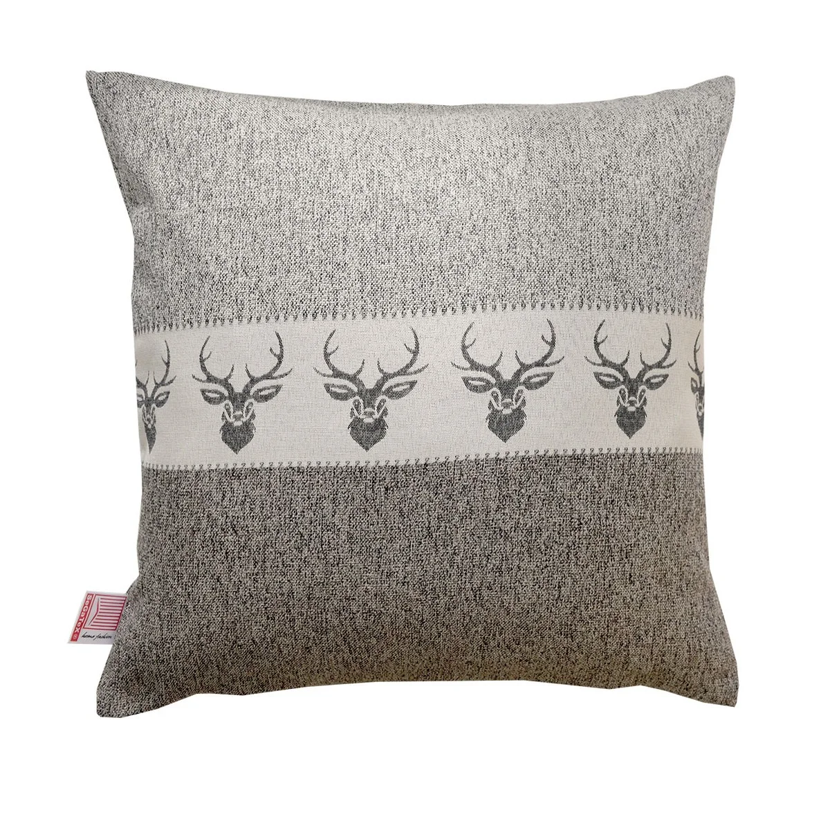 Hochwertige Kissenhülle Alpin Hirsch braun 40x40 cm mit Füllung