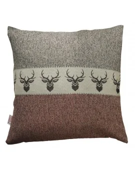 Hochwertige Kissenhülle Alpin Hirsch rost 40x40 cm mit Füllung