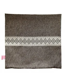Hochwertige Kissenhülle Albergo Raute braun 40x40 cm ohne Füllung