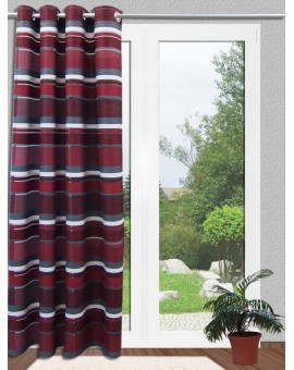 Ösenschal "Dorien" Vorhang Dekoschal 8 Ösen | rot | Höhe kürzbar nach Wunsch