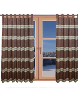 Hochwertiger Schlaufen-Dekoschal Albergo Raute rost am Fenster Winter