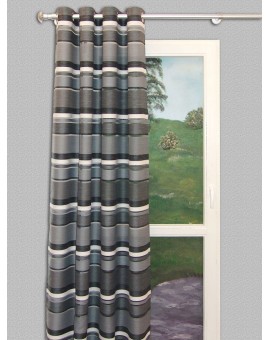 Ösenschal "Dorien" Vorhang Dekoschal 8 Ösen | grau | Höhe kürzbar nach Wunsch
