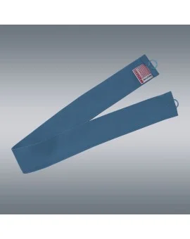 1 Stück Raffhalter blau uni passend zu Dekoschal-Serie Atlantik mit Hintergrund