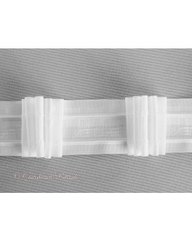 3 m Reihband Automatik-Faltenband Gardinenband 1 : 3 weiß 50mm 5 Falten 12125-50
