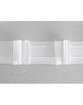 3 m Reihband Automatik-Faltenband Gardinenband 1:2,5 weiß 50mm 3 Falten