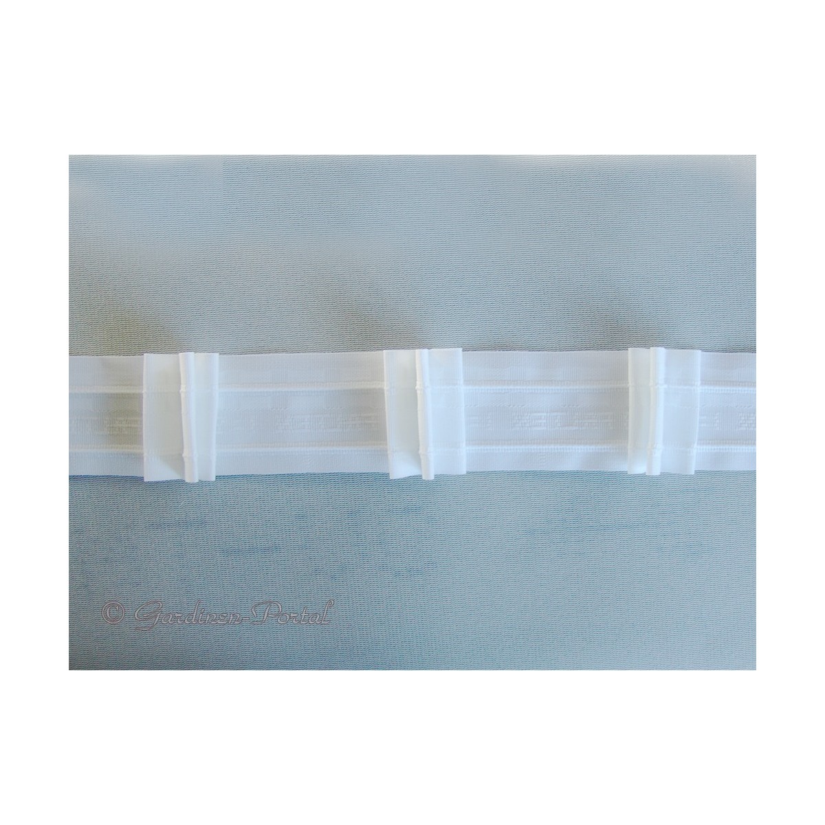 3 m Reihband Automatik-Faltenband Gardinenband 1:2 weiß 50mm 3 Falten