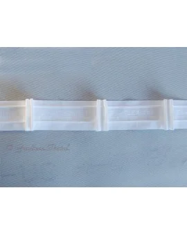 3 m Reihband Automatik-Faltenband Gardinenband 1:1,5 weiß 50mm 2 Falten