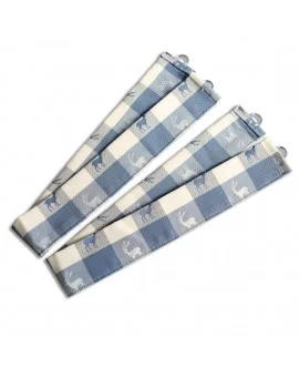 Raffhalter "Karo" 63663510 2er-Set passend zur Dekoschalgarnitur "Karo in Blau"