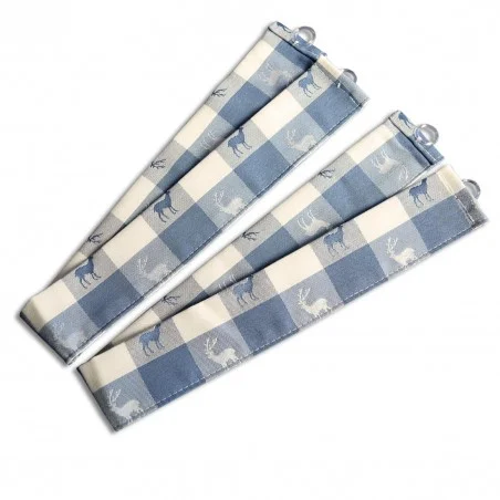 Raffhalter "Karo" 63663510 2er-Set passend zur Dekoschalgarnitur "Karo in Blau"
