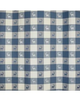 Karo in Blau Meterware Dekostoff 140 cm
