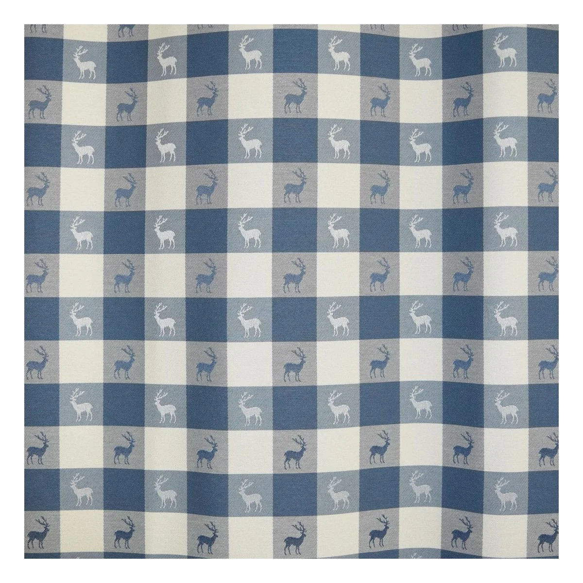 Karo in Blau Meterware Dekostoff 140 cm
