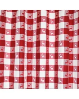 Karo in Rot Meterware Dekostoff 140 cm breit
