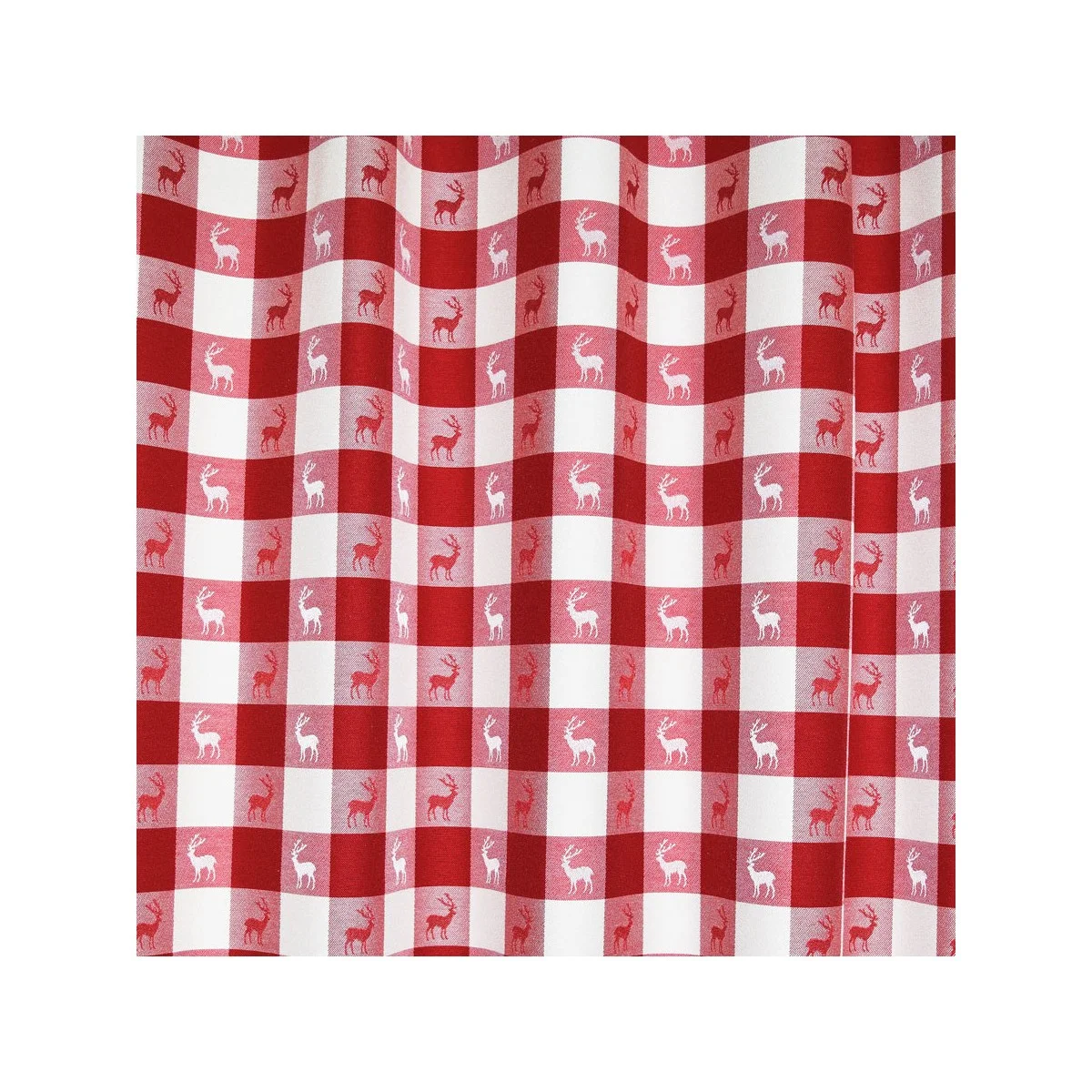 Karo in Rot Meterware Dekostoff 140 cm breit