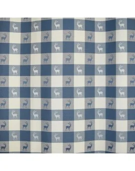 Stoffmuster Karo in Blau 636635