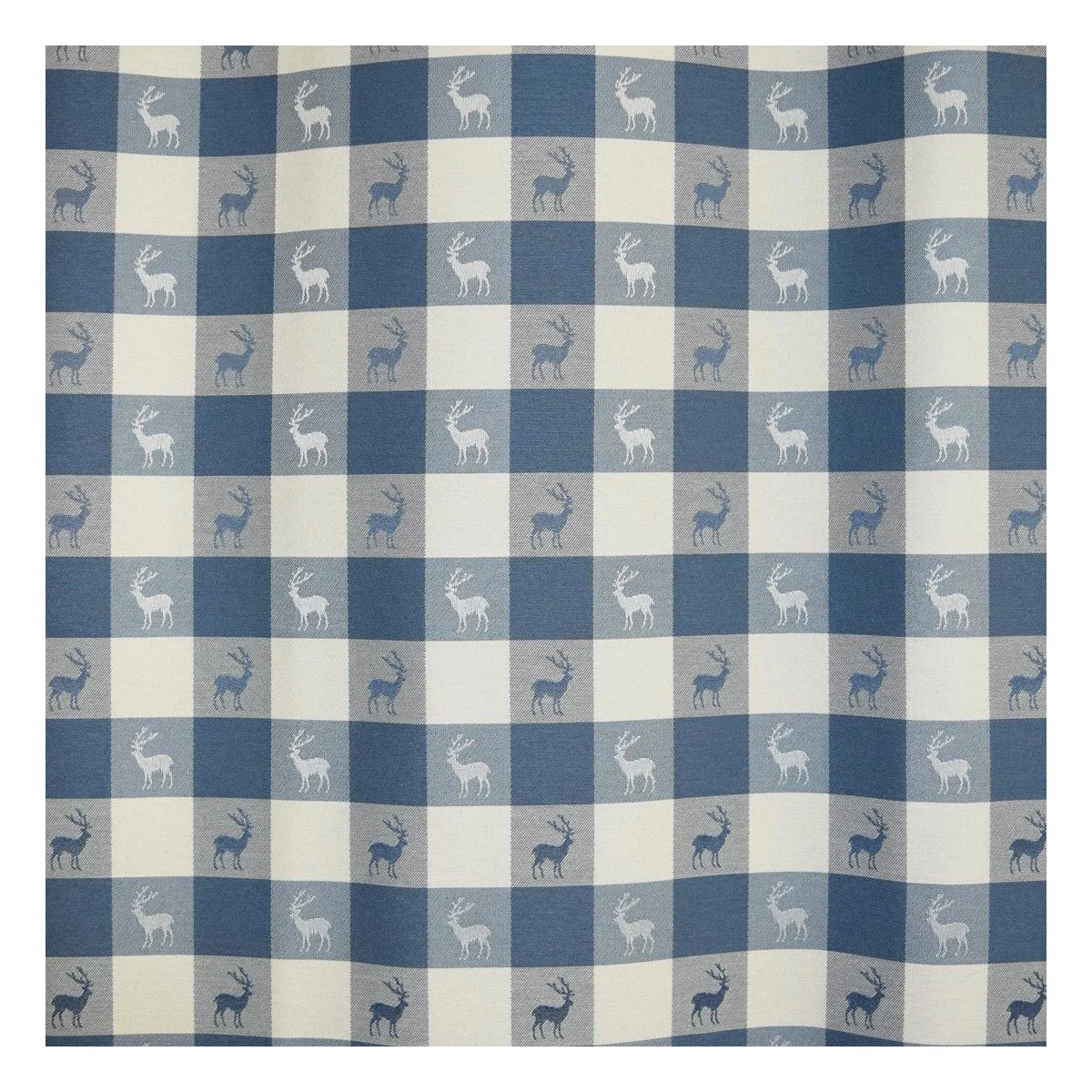 Stoffmuster Karo in Blau 636635