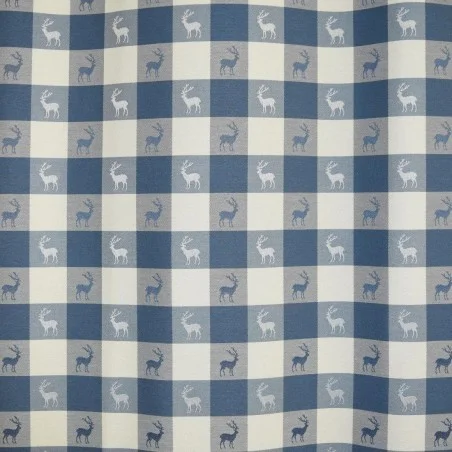 Stoffmuster Karo in Blau 636635