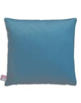 Hochwertige Kissenhülle Rügen blau uni 40x40 cm