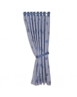 1 Stück Raffhalter blau uni passend zu Dekoschal-Serie Rügen Anwendungsbeispiel