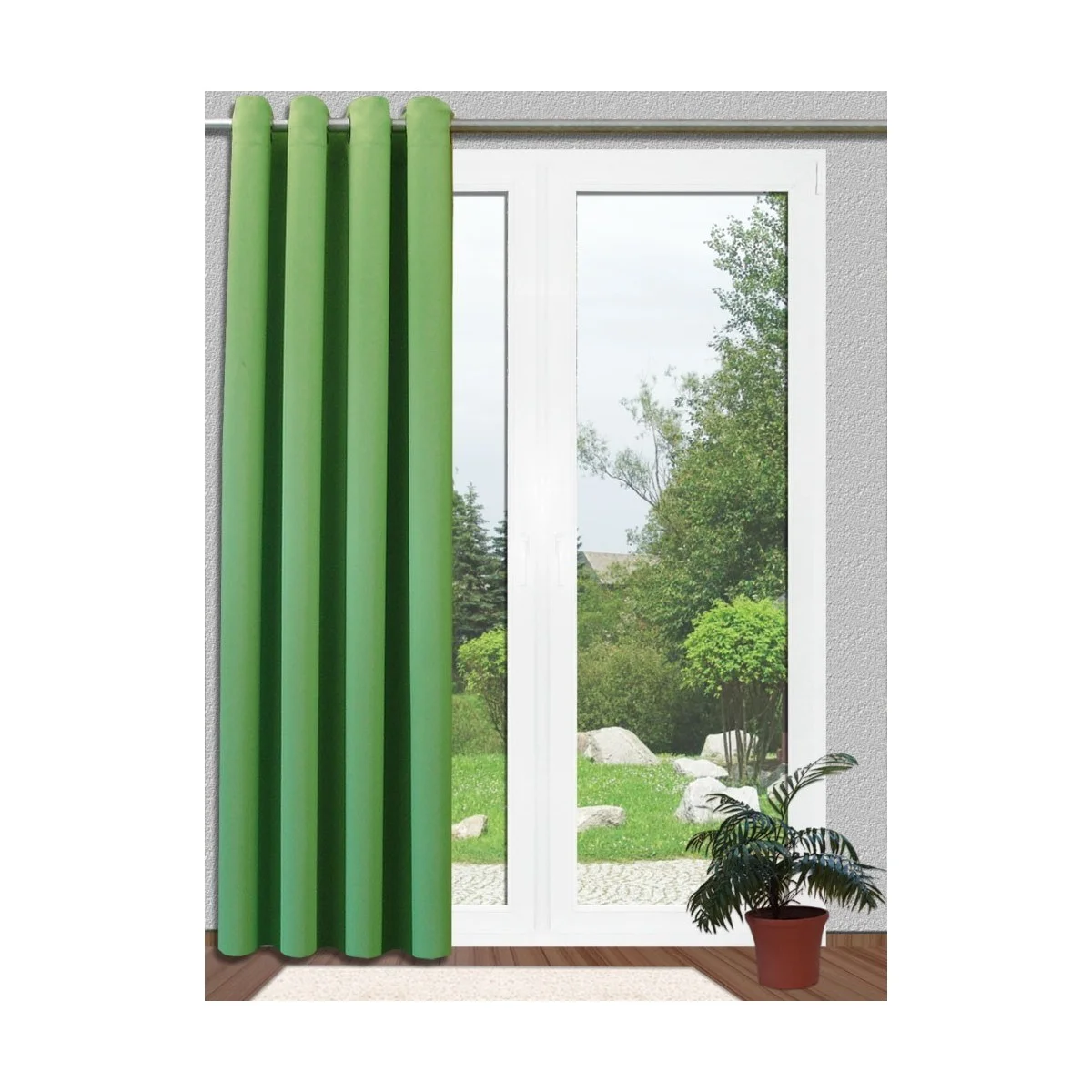Verdunklungsgardine „Sunout“ Verdunklungsvorhang Ösenschal Lindgrün