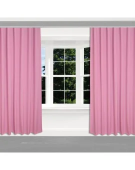 Kinder-Dekoschal Blubb-Kids Rosé Pink mit Reihband 2 Stück an einem Fenster