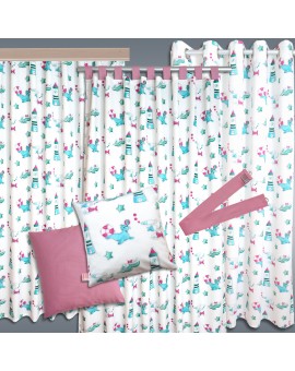 Kinder-Gardine Blubb-Kids Rosa Pink Schlaufenschal passende Produkte mit lustiger Seerobbe