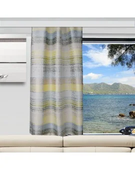 Caravan-Gardine Wohnmobil-Vorhang Liam Grün Gelb
