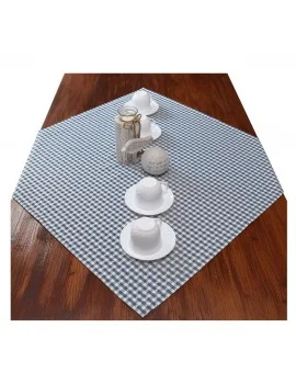 Mitteldecke Leni Blau kariert Beispielbild