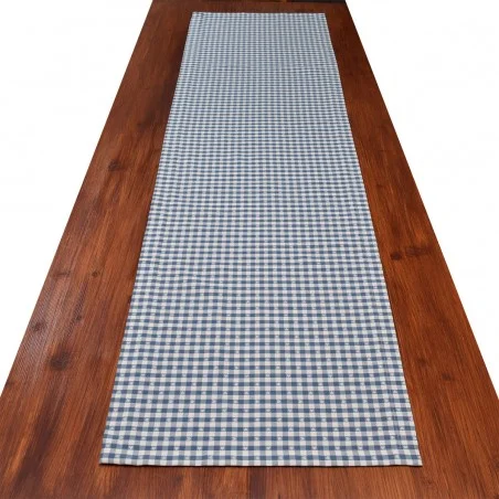 Tischläufer Leni Blau kariert