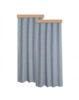2er Set Dekoschal Leni Blau kariert