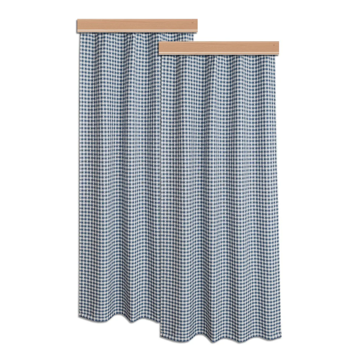 2er Set Dekoschal Leni Blau kariert