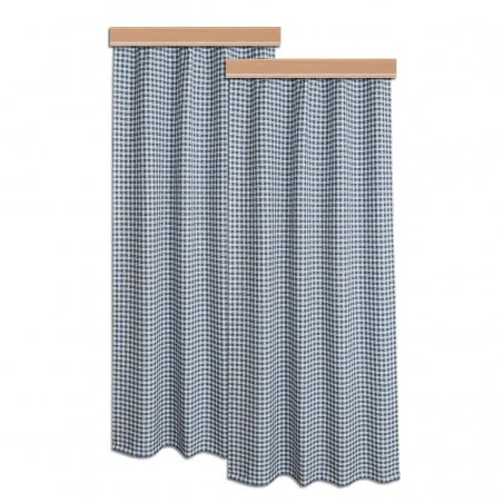 2er Set Dekoschal Leni Blau kariert