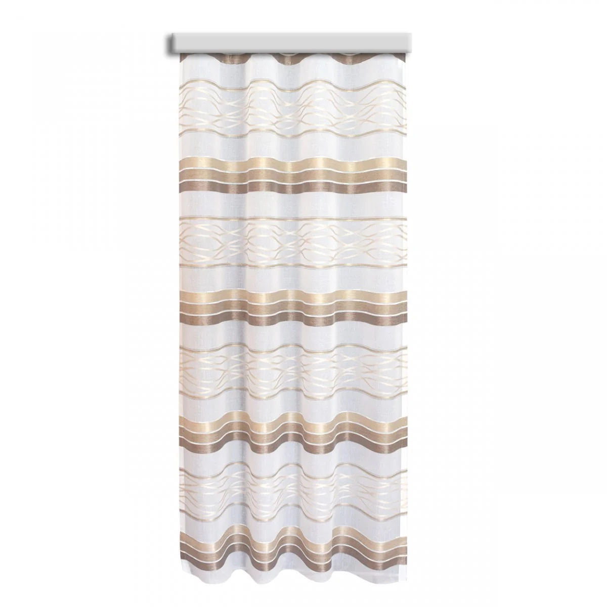 Dekoschal Tori mit Streifenmuster braun-beige