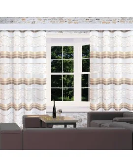 Dekoschal Tori mit Streifenmuster braun-beige Dekobeispiel