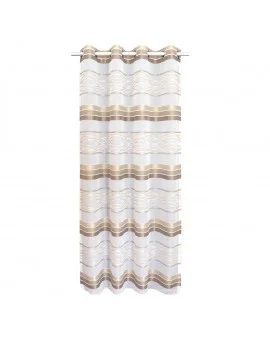 Ösenschal Tori mit Streifenmuster braun-beige