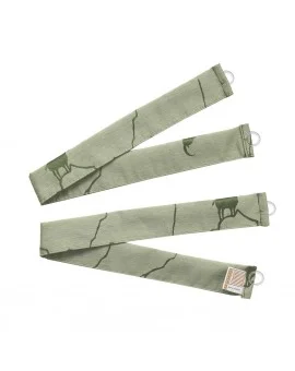 2er Set Raffhalter Breno mit Steinbock grün