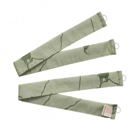 2er Set Raffhalter Breno mit Steinbock grün