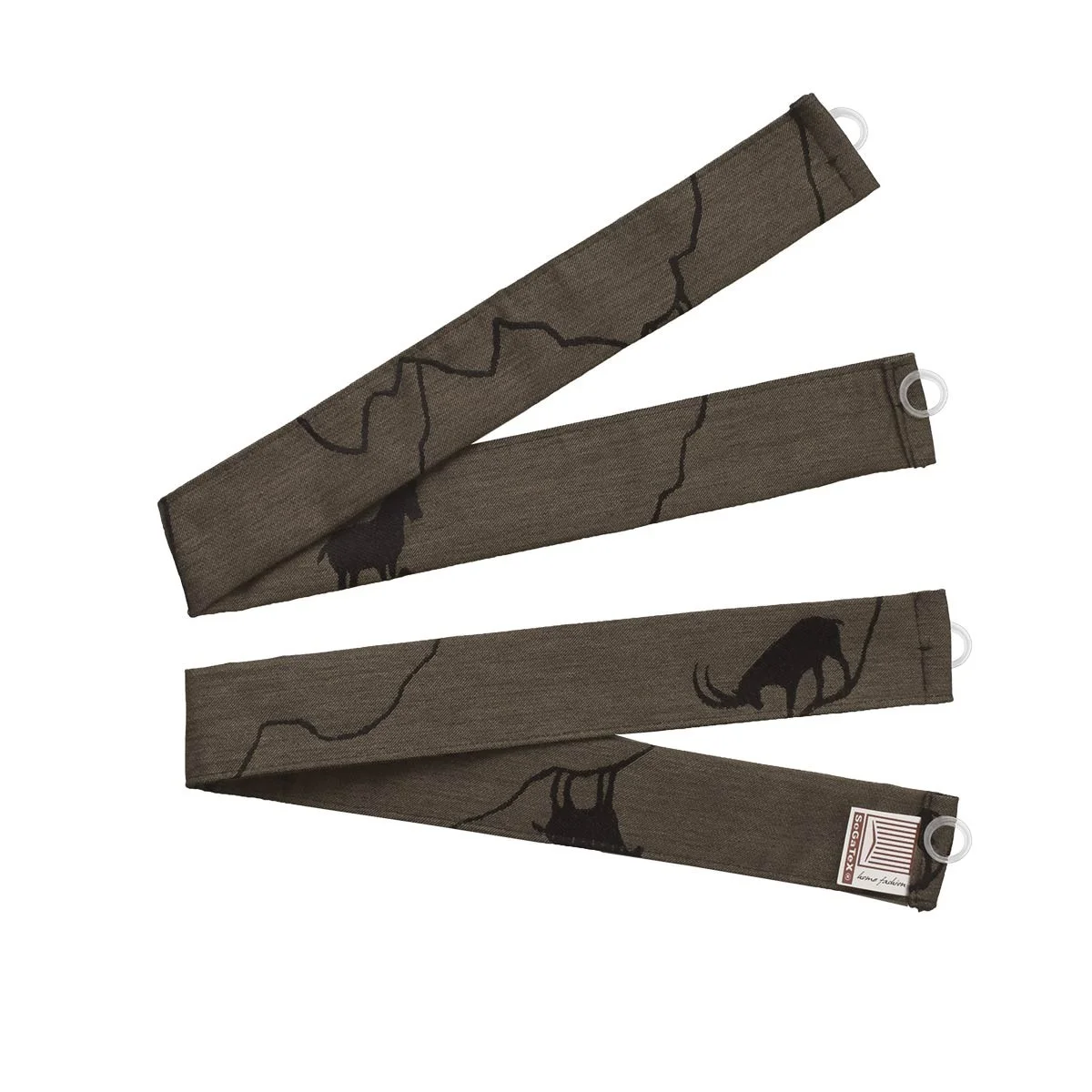 2er Set Raffhalter Breno mit Steinbock braun