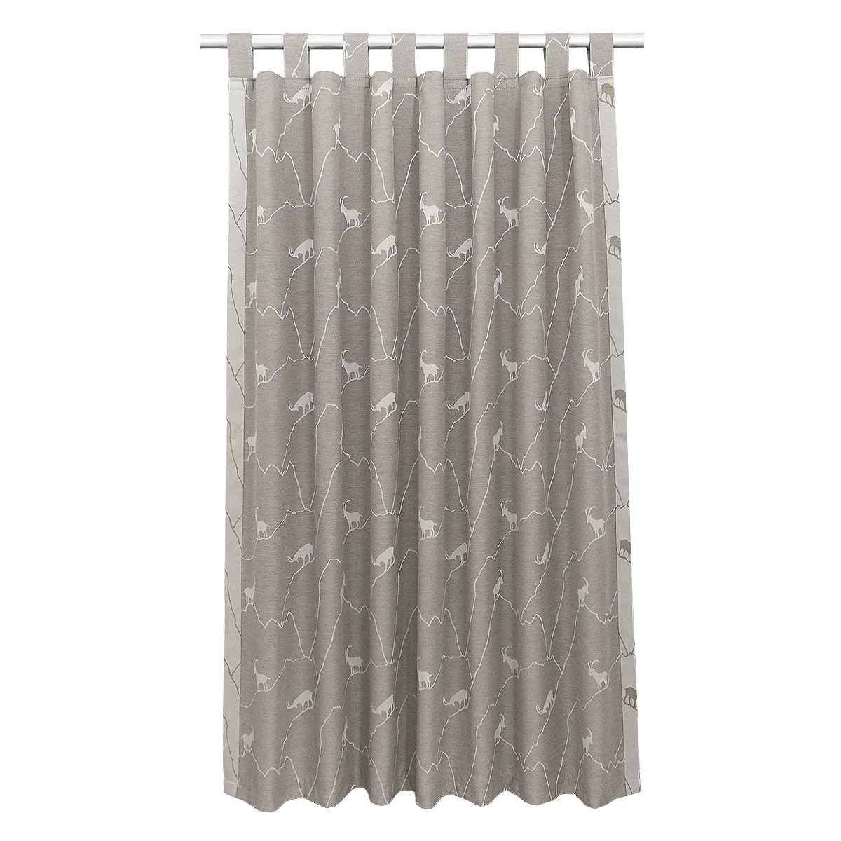 Schlaufenschal Breno mit Steinbock grau
