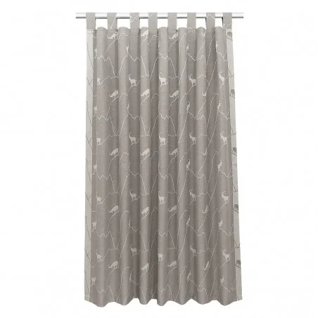 Schlaufenschal Breno mit Steinbock grau