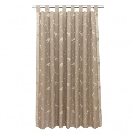 Schlaufenschal Breno mit Steinbock beige-braun