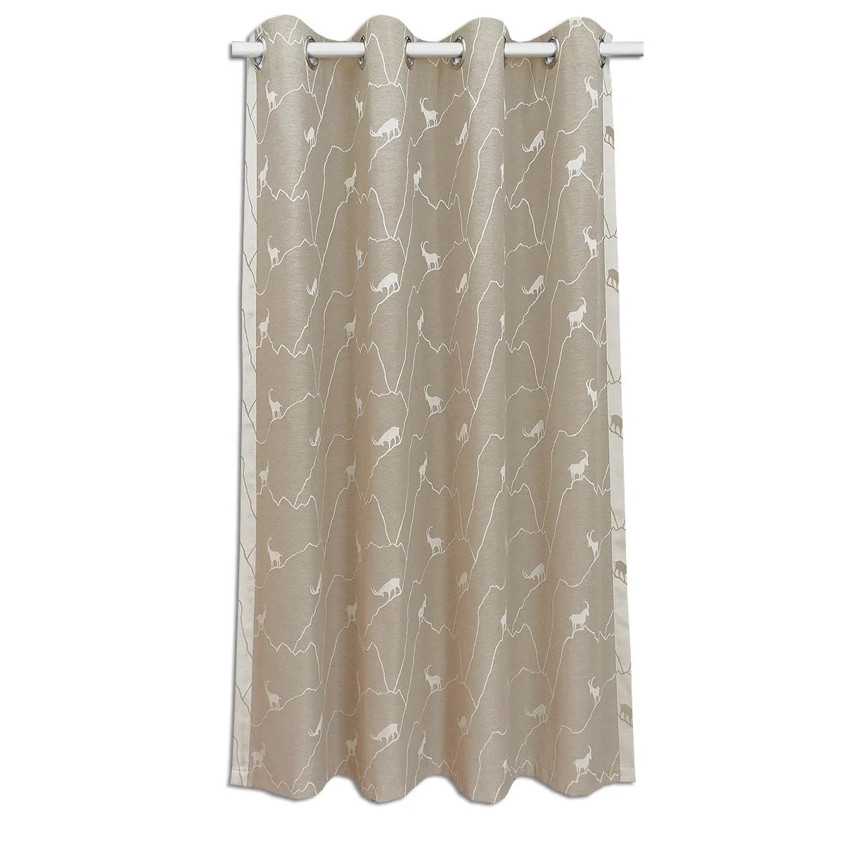Ösenschal Breno mit Steinbock beige